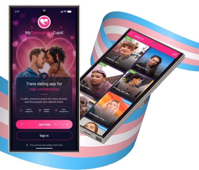 Beispielansicht einer Dating-App-Oberfläche auf dem Handy mit Profil-Browsing und Navigation