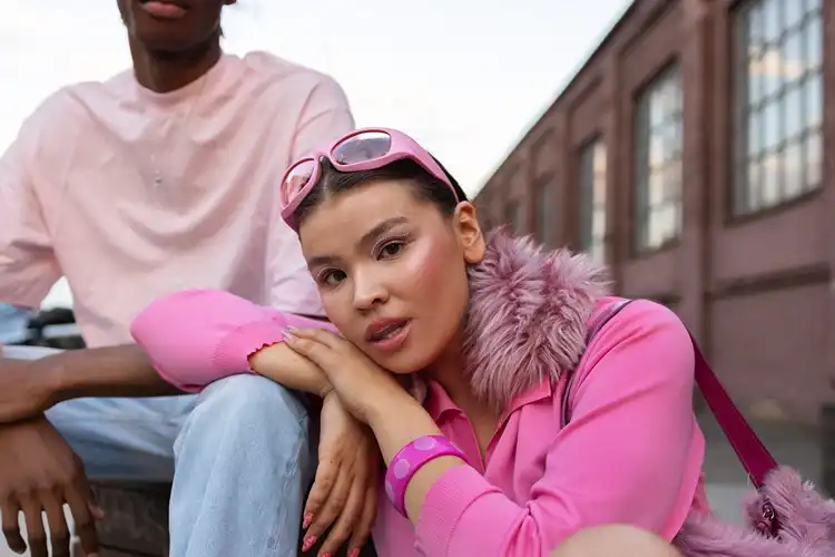 Gender-diverse person in an urban setting