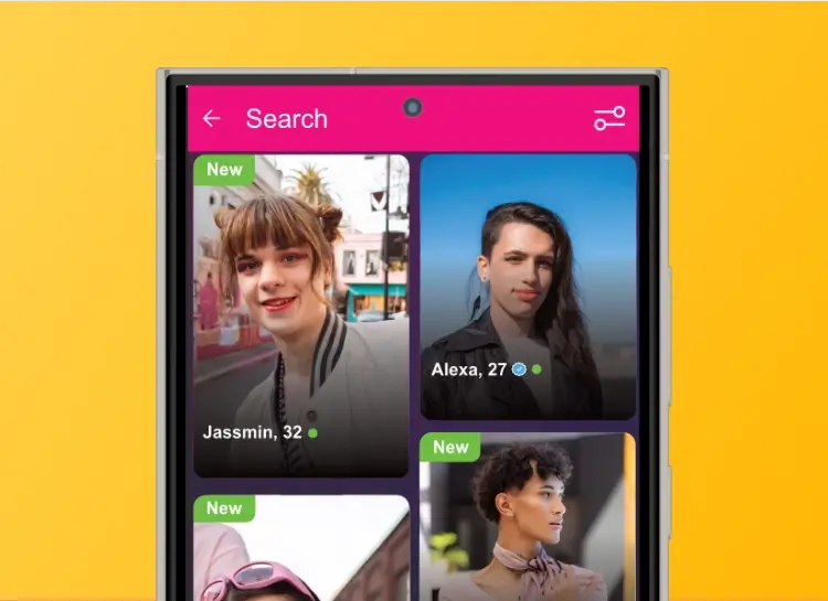 Search for compatible members on a trans dating site